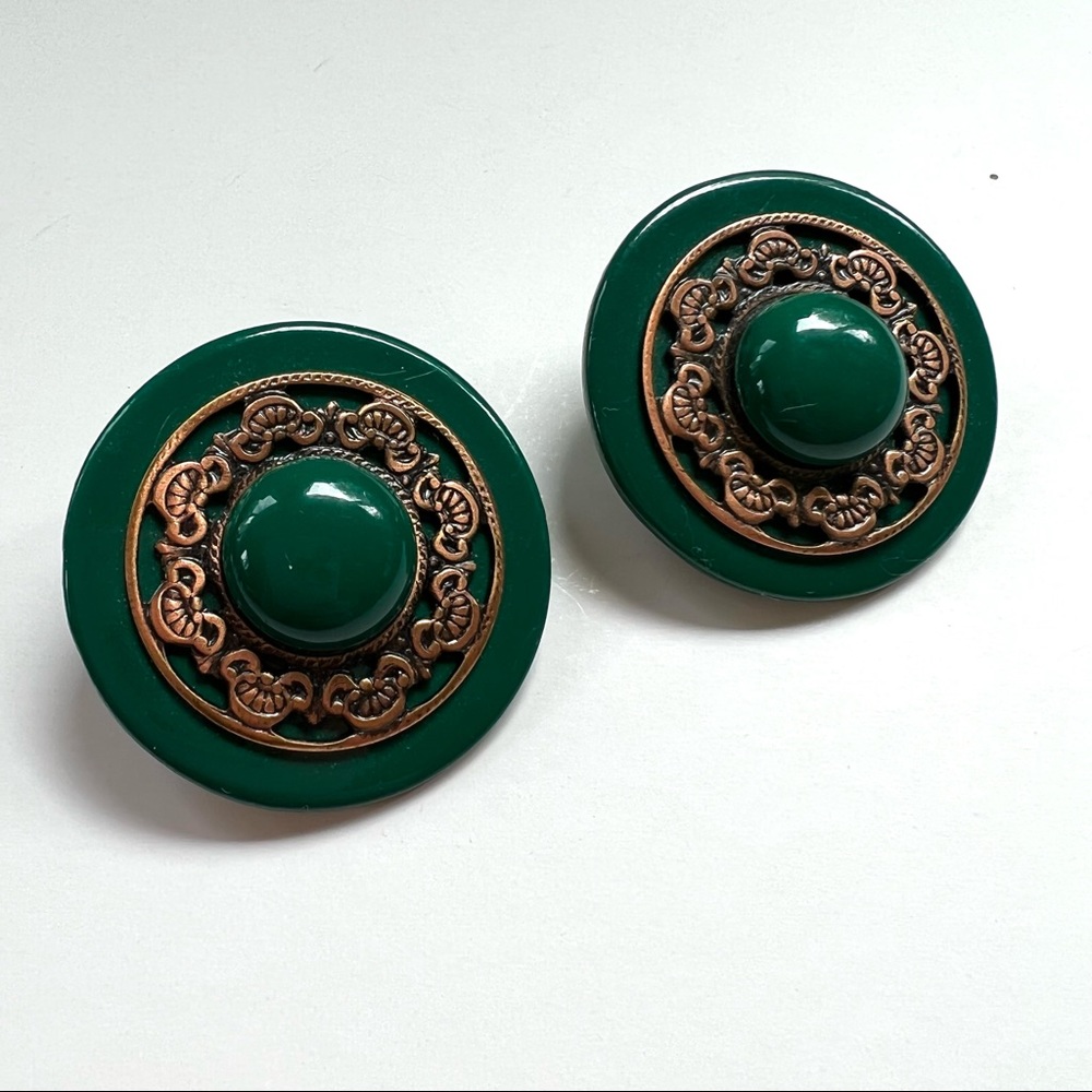 Vintage Round Statement Earrings